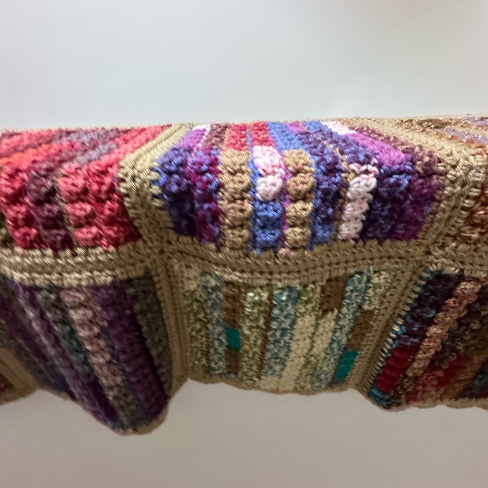 New, unused Handmade Crocheted Patchwork Throw Blanket - Picture 12 of 13